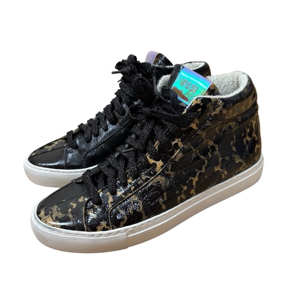 P448 Shoes - P448 Star 2.0 High Top Sneakers Tortoise & Black Patent Size EU 40/US 9.5-10